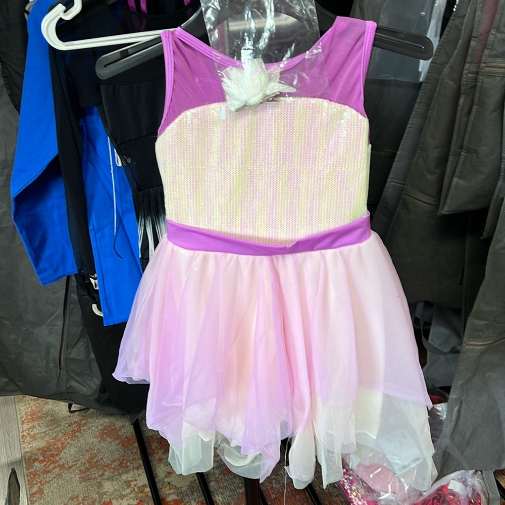 White and lavender costume